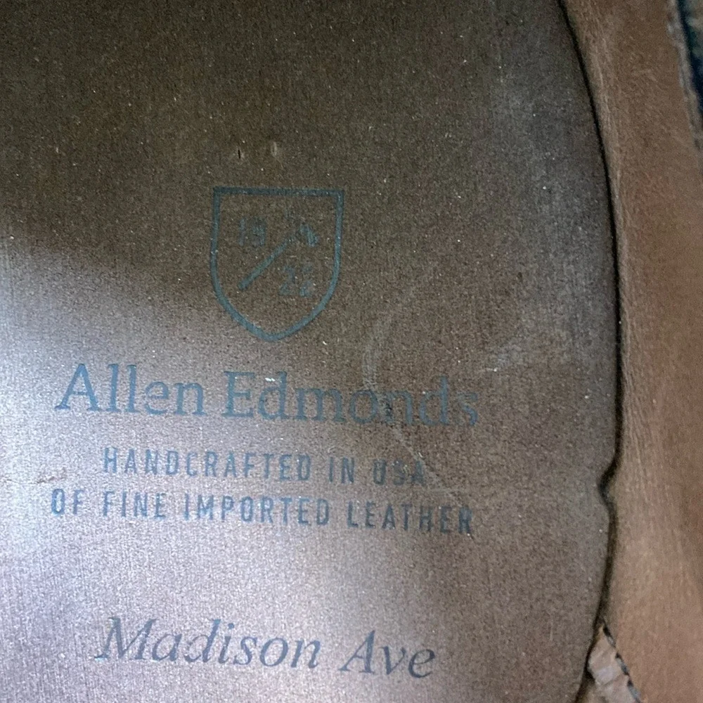 Alan Edmonds Mens Madison Avenue Size 7.5D Brown Leather Cap Toe Oxford Shoes‎